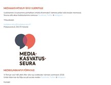 Tablet Screenshot of en.mediakasvatus.fi